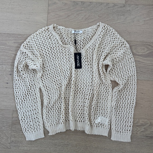 Amazon Tops - Mesh Knit Lightweight Pullover